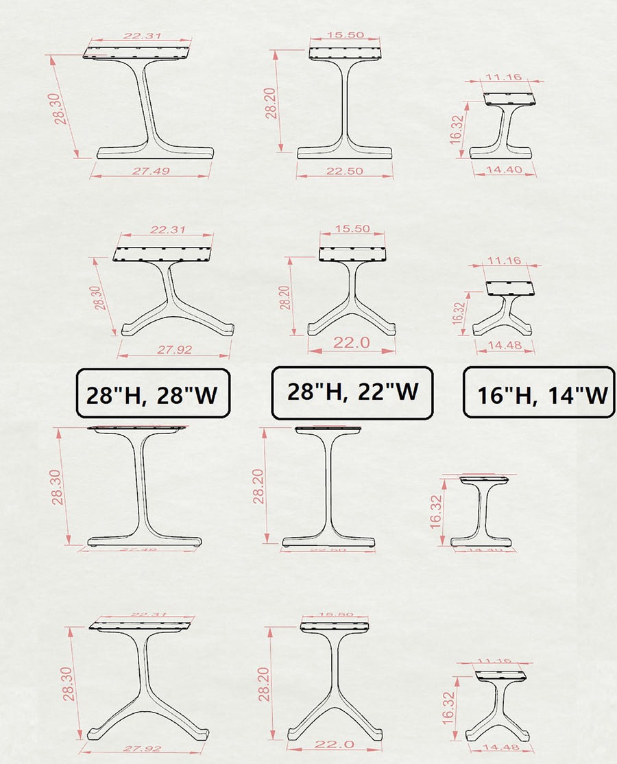 Chân Bàn Nội Thất 401 Wishbone 28H Chân Bàn Ăn Kim Loại Hiện Đại