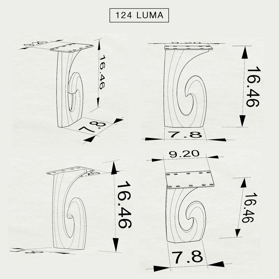 Chân Ghế 124 Ý Tưởng Nội Thất Kim Loại Luma 16H