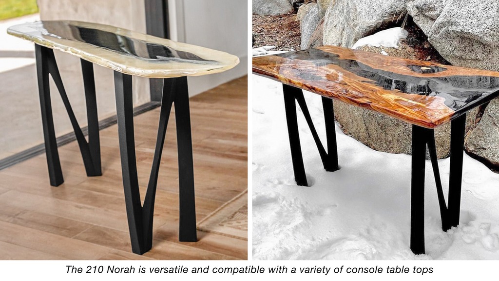 210 Norah rất linh hoạt và tương thích với nhiều loại mặt bàn console